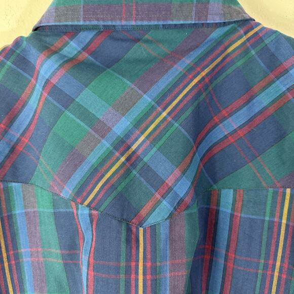 Ely Cattleman Men's Shirt Big Man 3X‎ Plaid Pearl Snaps Western Short Sleeve - Picture 6 of 6